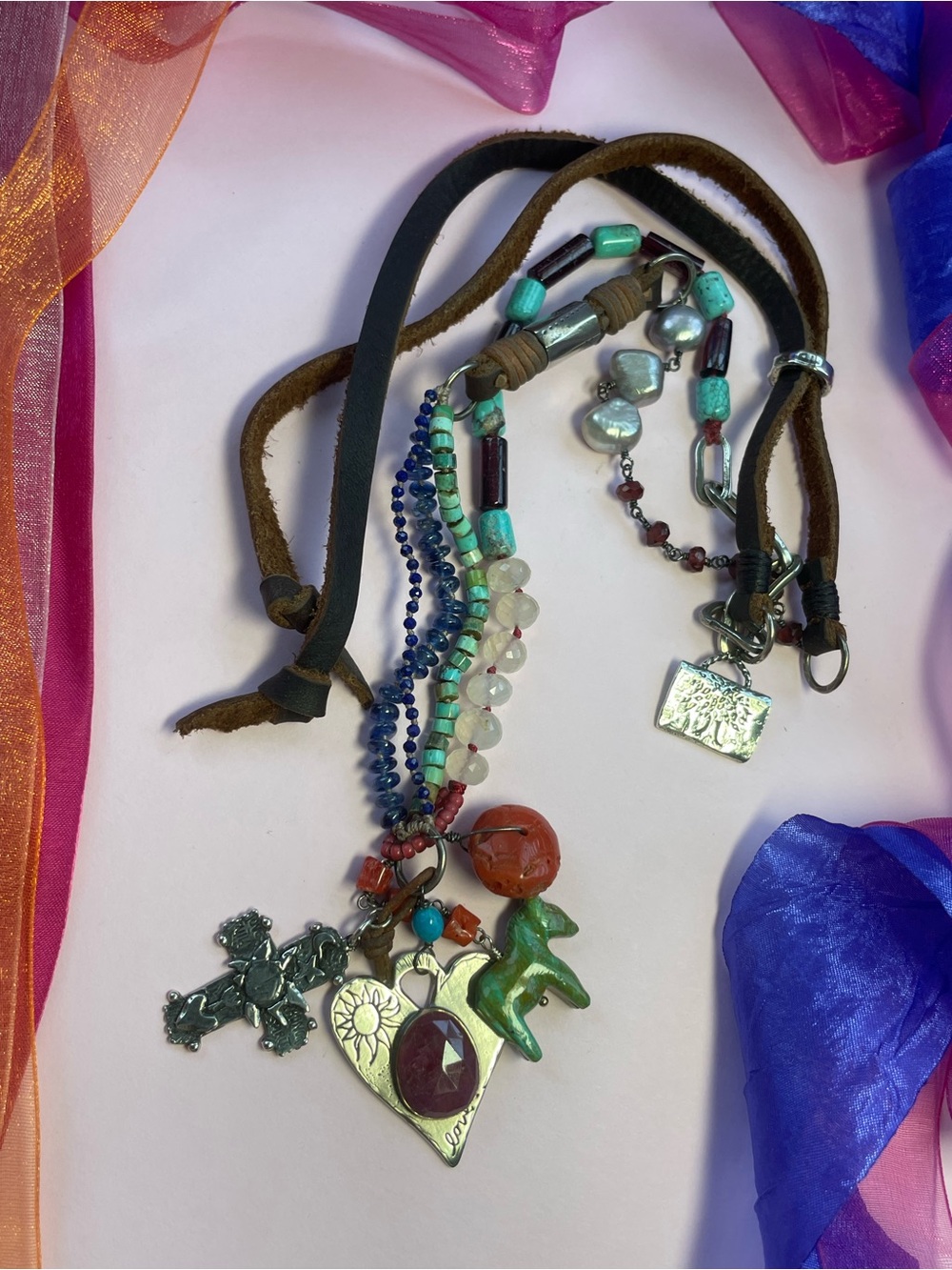 New! Sundance America Heart Necklace Artist Jes MaHarry